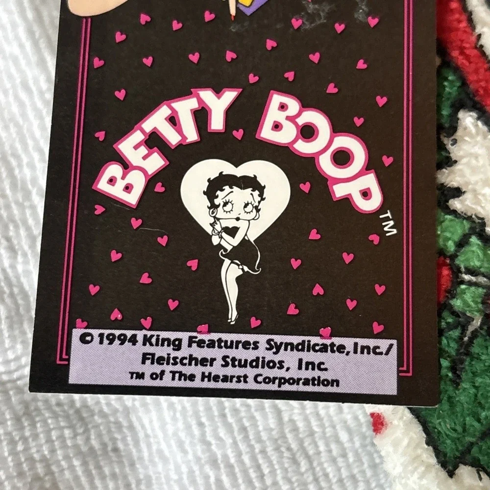 Vintage Cannon Betty Boop Christmas Kitchen Towel Hot Pad Spoon Rest Set NEW